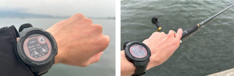 GARMIN Instinct2　屋外で使用している様子