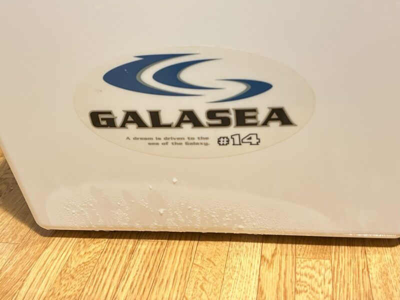GALASEAが結露している様子