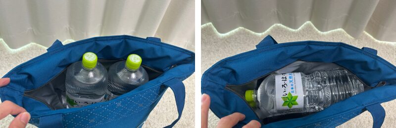２Lペットボトルを入れた様子