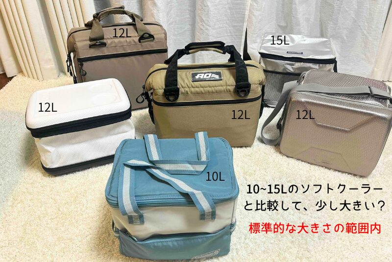 AOクーラーズと５種類のソフトクーラーが並ぶ画像