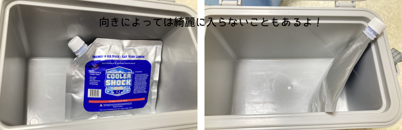 クーラーショックと小型のクーラーボックス