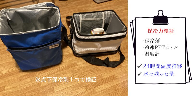 スーパーコールドクーラー vs サーモスソフトクーラー 保冷力対決