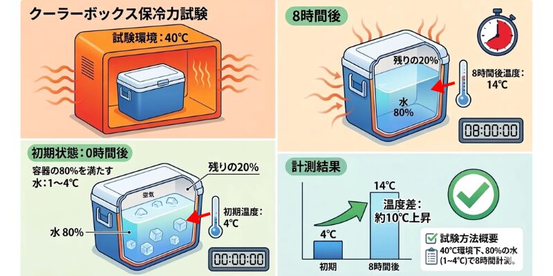 公式のJIS保冷力試験-図解