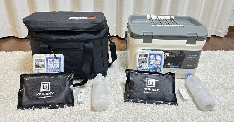 エアロゲルソフトクーラーvs-Stanleyクーラーボックス