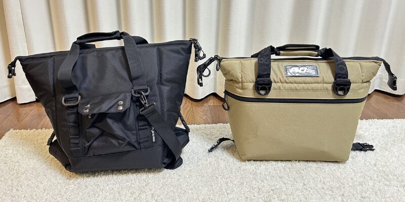 オーロラソフトクーラーとAOクーラーのトート型