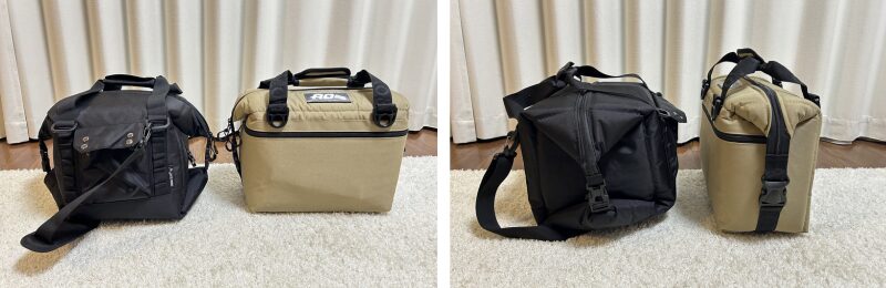 オーロラソフトクーラーとAOクーラーボックス型