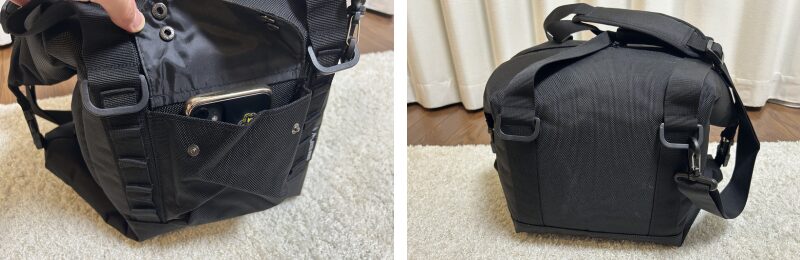 オーロラソフトクーラー前ポケットと後面