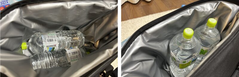 トート型と２Lペットボトル