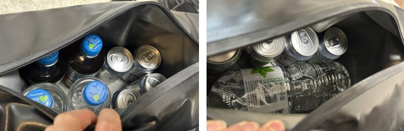 ANOBAブリザード10L、荷物量