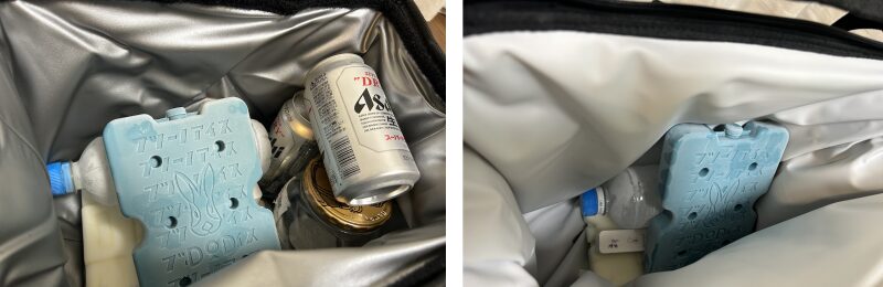 クーラーバッグ内
