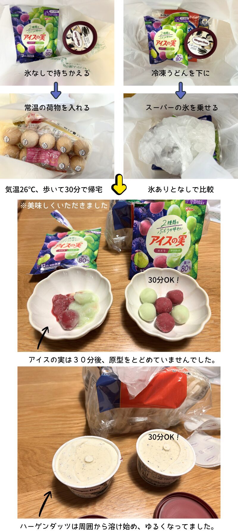 アイスは何時間もつか検証