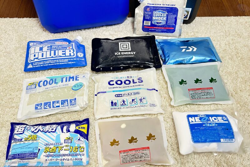たくさんのソフト保冷剤