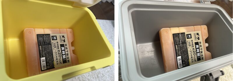 クーラーボックスと保冷剤サイズ