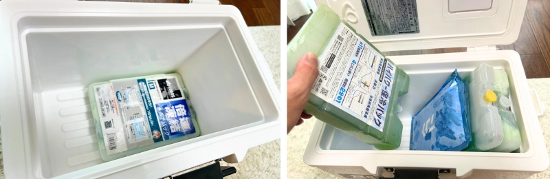クールラインと保冷剤サイズの相性